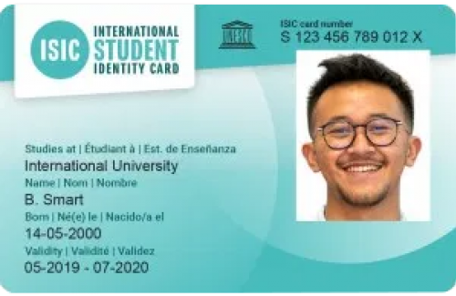 The International Student Identity Card (ISIC) Sample