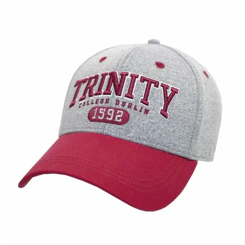 Trinity College 1592 Performance Baseball Cap - Grey Marl Burgundy Colour