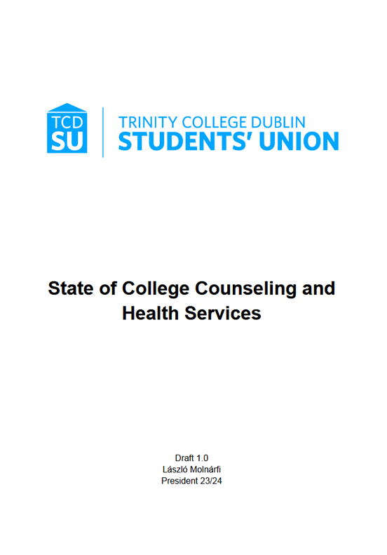 Trinity Students' Union State of College Counseling and Health Services