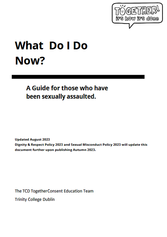 Trinity College Students' Union Guide for those who have been sexually assaulted